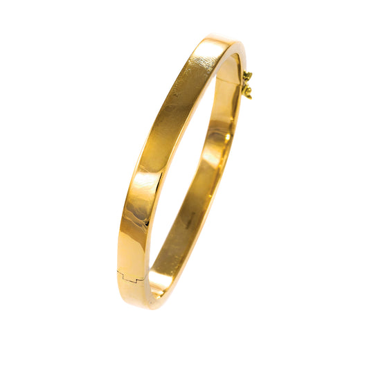 Gold Hinged Bangle 9 Carat Yellow TV 7mm